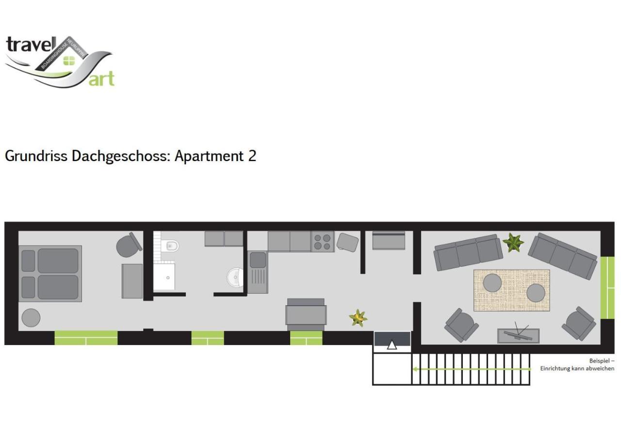 Travel Art Boardinghouse Aparthotel Neuruppin Exteriör bild
